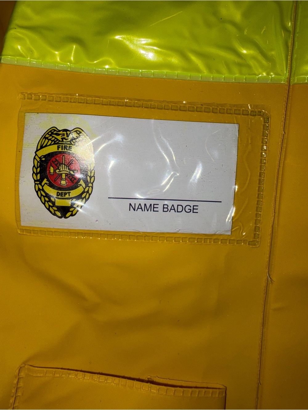 Kids Yellow Reflective Firefighter Jacket one size - Picture 5 of 8